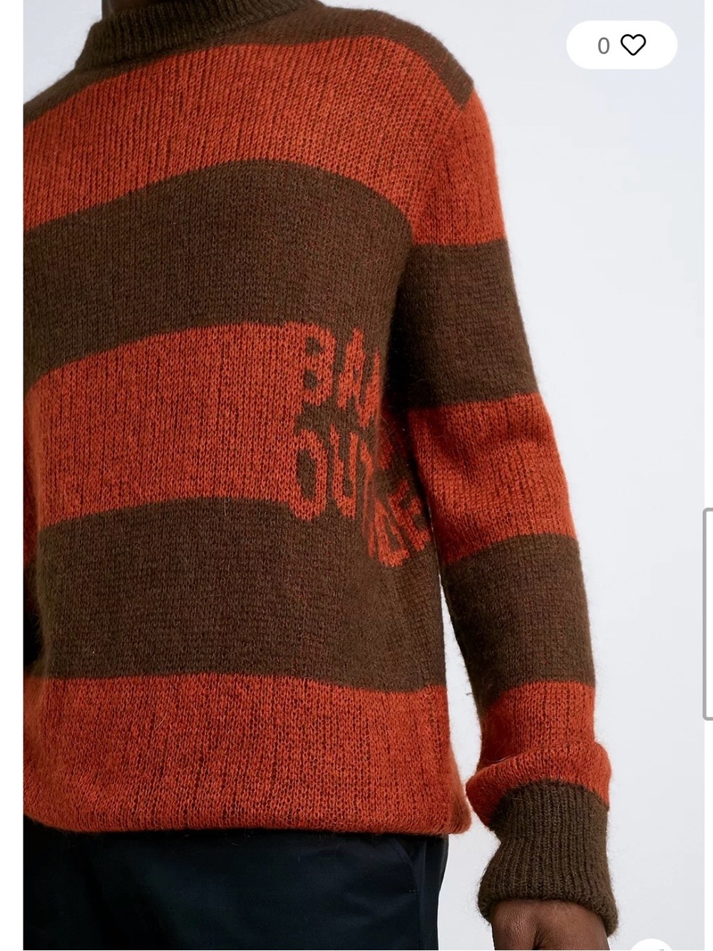 Band Of Outsiders FW19 Italian Mohair Stripe Sweater XL Made in Italy
